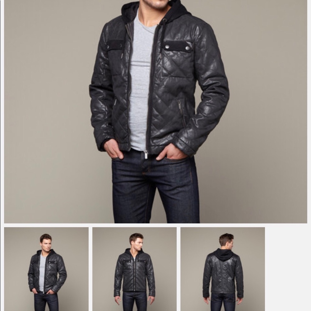 Men’s Black jacket with hood - size Medium